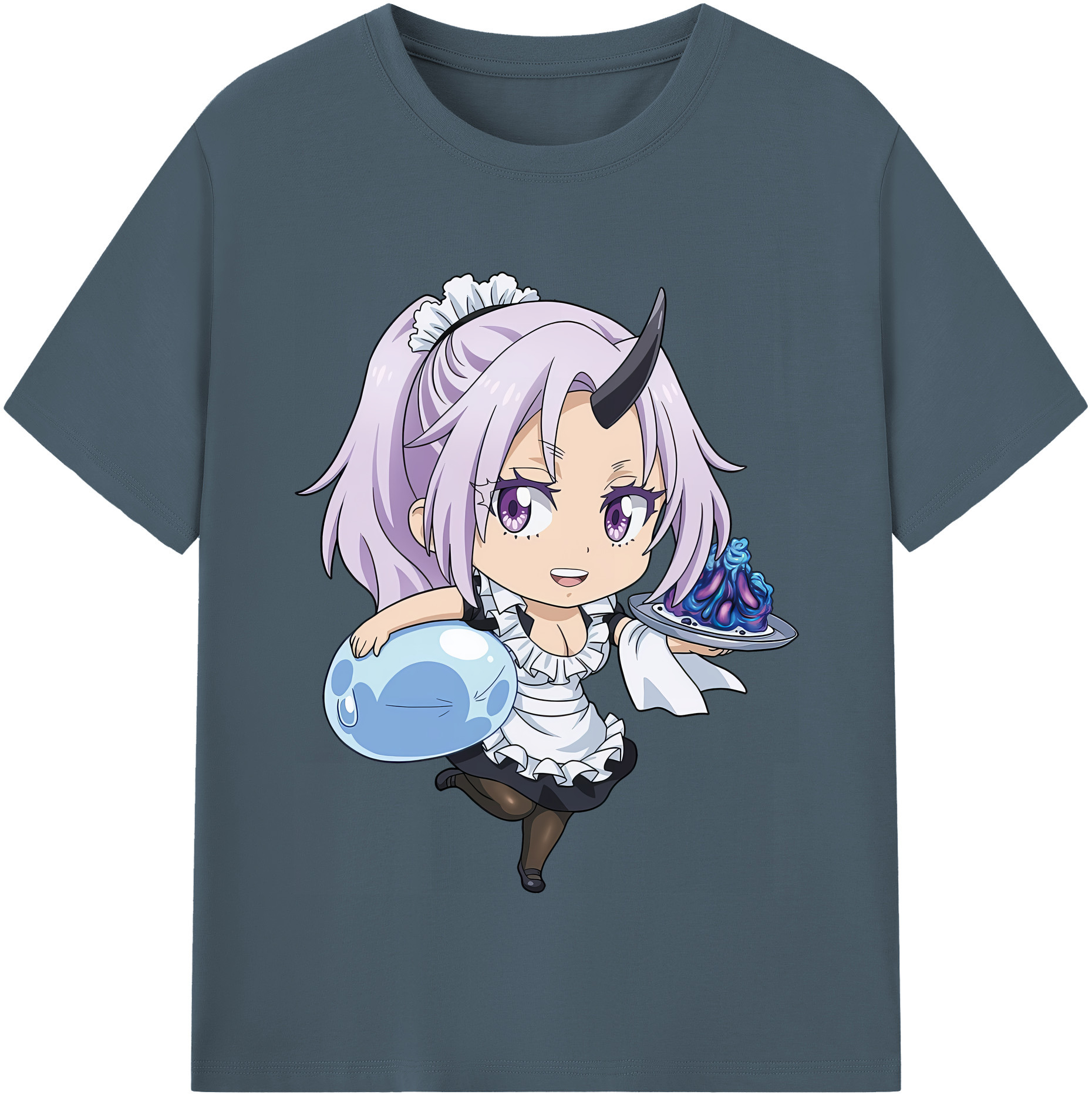 （画像用） 転スラ Regarding Reincarnated to Slime 綿100％半袖Tシャツ（フロントプリント）